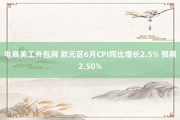 电商美工外包网 欧元区6月CPI同比增长2.5% 预期2.50%